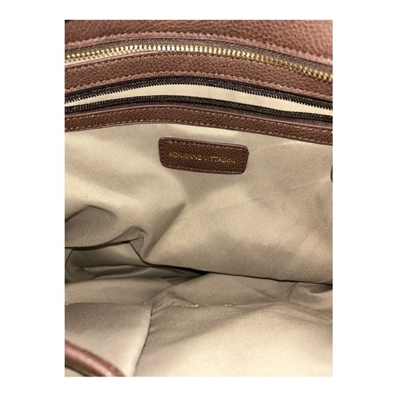 Adrienne Vittadini Tote Handbag Brown pre-loved excellent condition faux leather - Picture 6 of 11